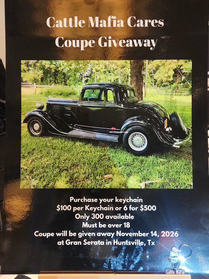 1934 Plymout Coupe Raffle Keychain